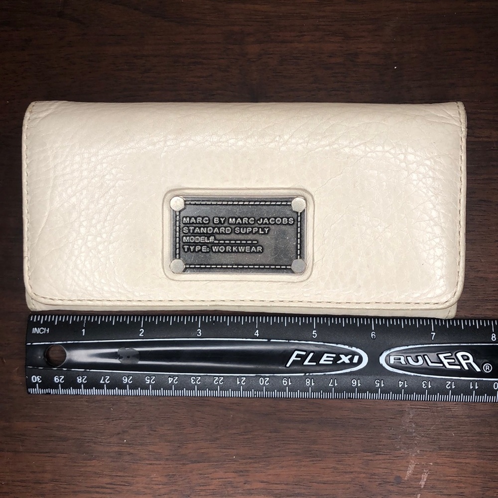 Marc by Marc Jacobs cream colored folding wallet